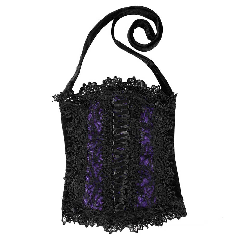 Sinister - B080 Sac à main - Noir/Violet